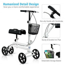 Load image into Gallery viewer, Medical Steerable Knee Walker with Dual Braking System-White