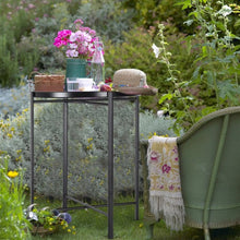 Load image into Gallery viewer, Metal Tray Round End Table Living Room Sofa Side Table