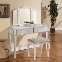 Load image into Gallery viewer, Mirrored Makeup Table Desk Vanity for Women with Drawers