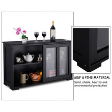 Load image into Gallery viewer, Kitchen Storage Cabinet with Glass Sliding Door