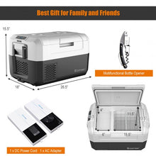 Load image into Gallery viewer, 37 Quart Portable Electric Compressor Camping Car Cooler