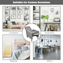 Load image into Gallery viewer, Mid-Century Push Back Recliner Chair -Gray