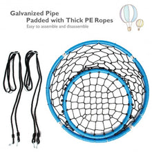 Load image into Gallery viewer, Net Hanging Swing Chair with Adjustable Hanging Ropes-Blue