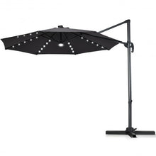 Load image into Gallery viewer, 10 Ft Patio Offset Cantilever Umbrella with Solar Lights-Gray