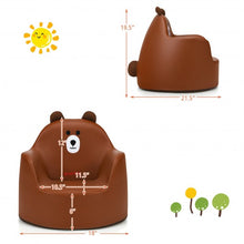 Load image into Gallery viewer, Kids Cartoon Sofa Seat Toddler Children Armchair Couch-Brown