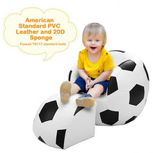 Load image into Gallery viewer, Football Shaped Kids Sofa Couch with Ottoman
