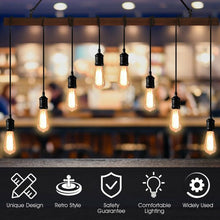 Load image into Gallery viewer, 8-light Industrial Pendant Light Wood Hanging Chandelier Fixture