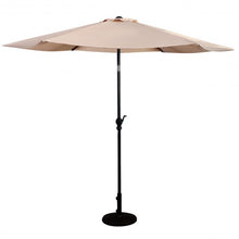 Load image into Gallery viewer, 10FT Patio Umbrella 6 Ribs Market Steel Tilt W/ Crank Outdoor Garden without Weight Base-beige