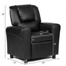 Load image into Gallery viewer, Kids Recliner Armchair Sofa-Black