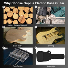 Load image into Gallery viewer, Electric Bass Pick Amp Cord Guitar with Bag Strap-Red