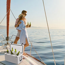 Load image into Gallery viewer, 64 Quart Heavy Duty Outdoor Insulated Fishing Hunting Ice Chest -White