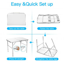 Load image into Gallery viewer, Adjustable Portable Aluminum Patio Folding Camping Table for Outdoor and Indoor