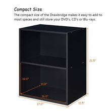 Load image into Gallery viewer, 2 Tier Open Night Stand End Table Sofa Side Storage Furniture-Black