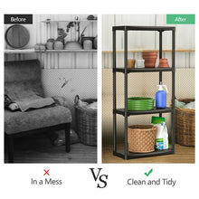 Load image into Gallery viewer, 24'' x 12'' x 52.5'' 4-tier Storage Shelf Rack for Garage Kitchen