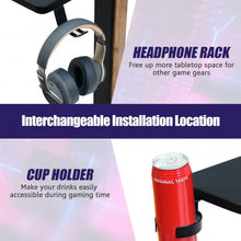 Load image into Gallery viewer, 63" Gaming Desk T- Shaped Computer Desk Gamer Table-Black