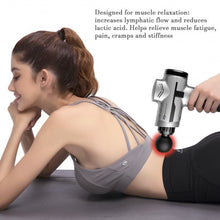 Load image into Gallery viewer, Powerful Rechargeable Deep Muscle Massager with 4 Heads-Silver