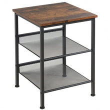 Load image into Gallery viewer, 3-Tier Industrial End Side Table Nightstand Adjustable Shelves