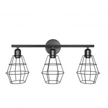 Load image into Gallery viewer, 3-Light Industrial Bathroom Vanity Cage Light Vintage Wall Lamp