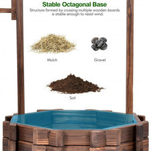 Load image into Gallery viewer, Outdoor Wooden Wishing Well Planter Bucket