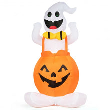 Load image into Gallery viewer, 4.5' Halloween Inflatable Ghost in Pumpkin with Light