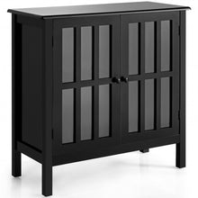 Load image into Gallery viewer, Glass Door Sideboard Console Storage Buffet Cabinet-Black