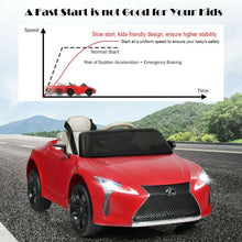 Load image into Gallery viewer, Kids Ride Lexus LC500 Licensed Remote Control Electric Vehicle-Red