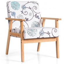 Load image into Gallery viewer, Modern Accent Armchair Fabric Lounge Chair with Rubber Wood Leg-White