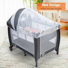 Load image into Gallery viewer, Portable Baby Playard with Changing Station and Net