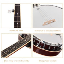 Load image into Gallery viewer, Sonart 5 String Geared Tunable Banjo with case
