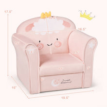 Load image into Gallery viewer, Kids Lamb Sofa Children Armrest Couch