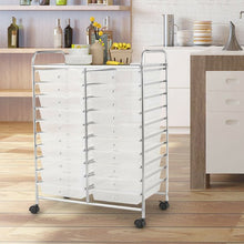 Load image into Gallery viewer, 20 Drawers Storage Rolling Cart Studio Organizer-Clear