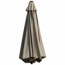 Load image into Gallery viewer, 8ft Wall-Mounted Telescopic Folding Tilt Aluminum Sun Shade Umbrella-Tan