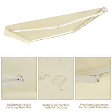 Load image into Gallery viewer, 12' x 10' Retractable Patio Awning Aluminum Sunshade Shelter-Beige