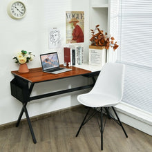 Load image into Gallery viewer, Set of 2 Mid Century Modern Side Chairs with PU Seat-White