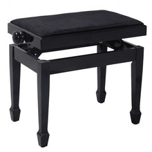 Load image into Gallery viewer, New Height Adjustable 18"-22" Piano Bench Solid Wood Black