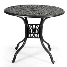 Load image into Gallery viewer, 36" Cast Aluminum Round Patio Dining Table with Umbrella Hole