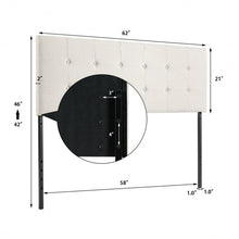 Load image into Gallery viewer, Adjustable Queen & Full Size Linen Fabric Upholstered Headboard-Beige