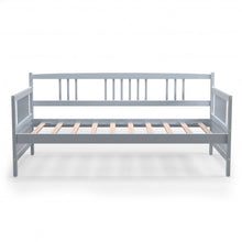 Load image into Gallery viewer, Twin Size Wooden Slats Daybed Bed with Rails-Gray