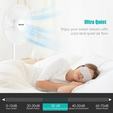 Load image into Gallery viewer, 16" Oscillating Pedestal 3-Speed Adjustable Height Fan with Remote Control-White