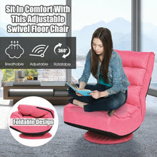 Load image into Gallery viewer, 5-Position Folding Floor Gaming Chair-Pink