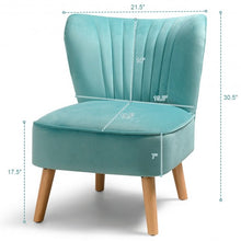 Load image into Gallery viewer, Armless Accent Chair Modern Velvet Leisure Chair-Green