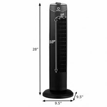 Load image into Gallery viewer, Fantask 35W 28" Quiet Bladeless Oscillating Tower Fan-Black