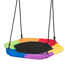 Load image into Gallery viewer, 37� Hexagon Tree Kids Swing with Adjustable Hanging Rope-Colorful