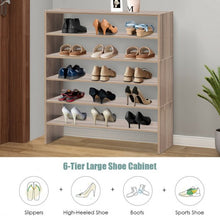 Load image into Gallery viewer, 3 Pcs 31-Inch Stackable Shoe Rack-Natural