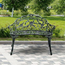 Load image into Gallery viewer, Outdoor Cast Aluminum Patio Bench Antique Rose