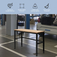 Load image into Gallery viewer, 53" Adjustable Heavy-Duty Workbench with Rubber Wood Top