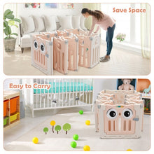 Load image into Gallery viewer, 16-Panel Baby Activity Center Play Yard with Lock Door -Pink