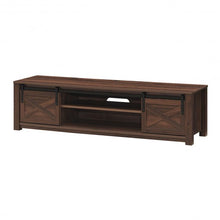 Load image into Gallery viewer, 65" Flat Sliding Barn Door TV Stand-Brown