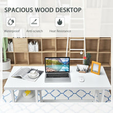 Load image into Gallery viewer, Trestle Computer Desk Home Office Workstation with Removable Shelves-White