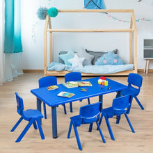 Load image into Gallery viewer, 6-pack Kids Plastic Stackable Classroom Chairs-Blue